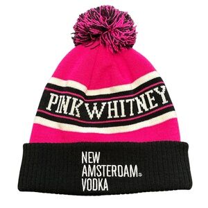 Pink Whitney New Amsterdam Vodka Beanie with Pom Pom Unisex Adult One-size